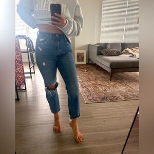 Abercrombie and Fitch Ankle Straight Ultra high rise Jean